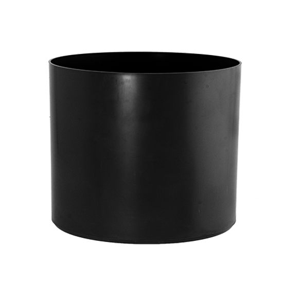 Planter, Plastic Cylinder Black