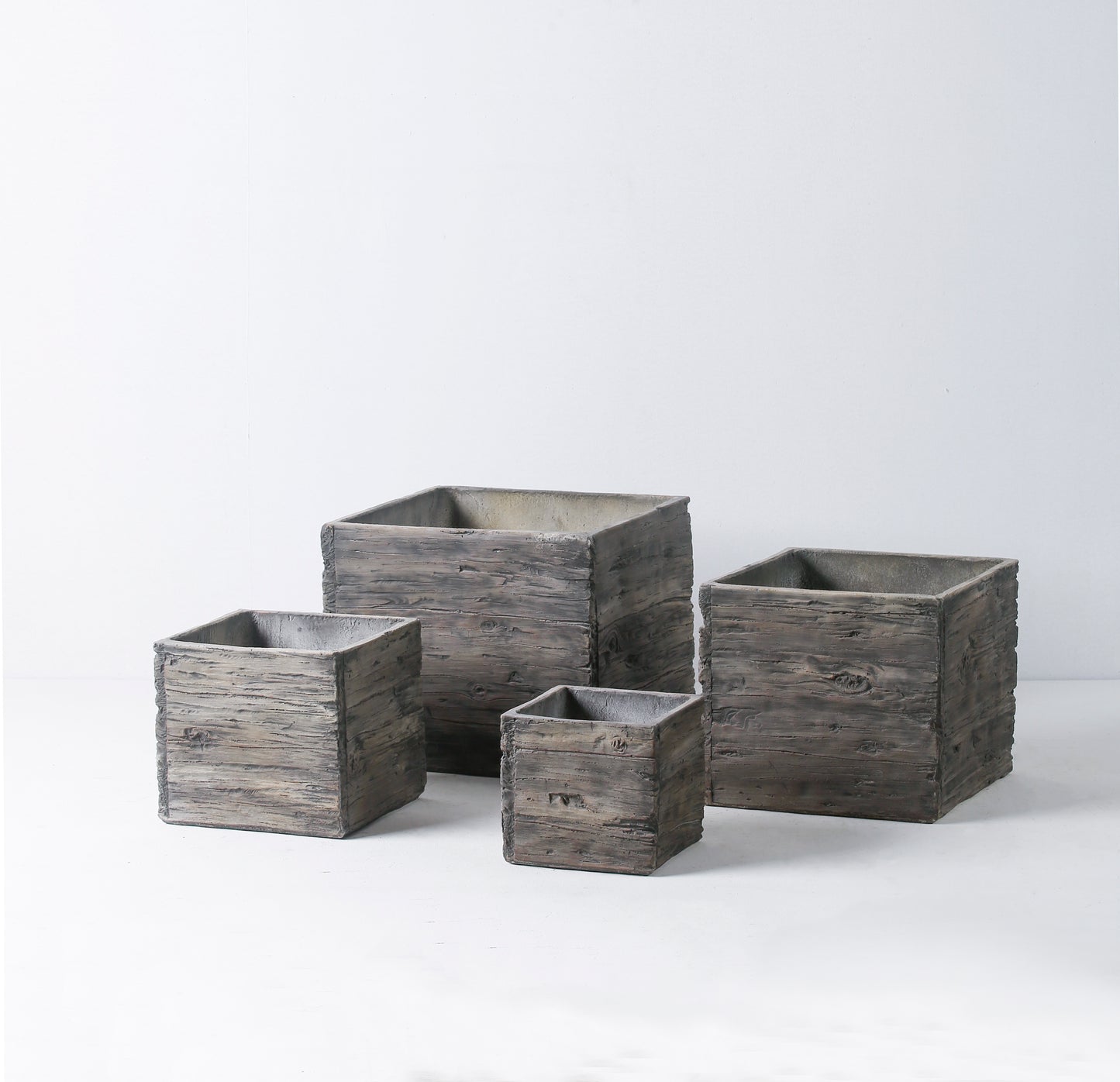 Planter, Fiber Cement, Barn Grey Square