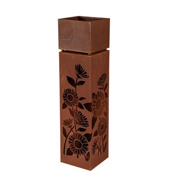 Planter, Metal, Sunflower Tall LED