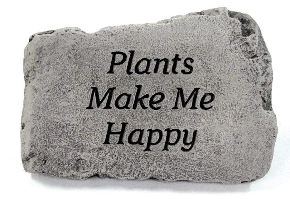Greeting Stone, Plants Make Me Happy