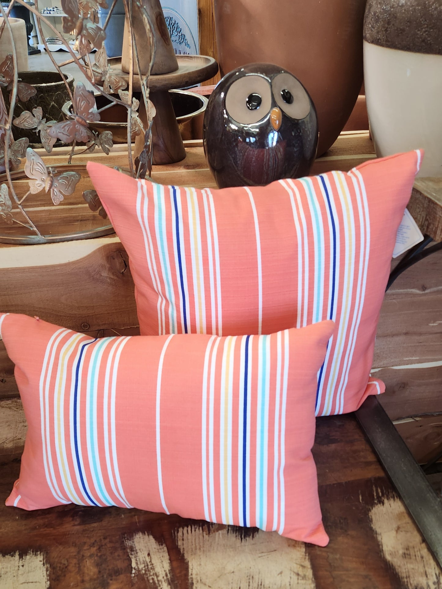 Pillow, Indoor/Outdoor Cottage Living French Stripe (HRSR)