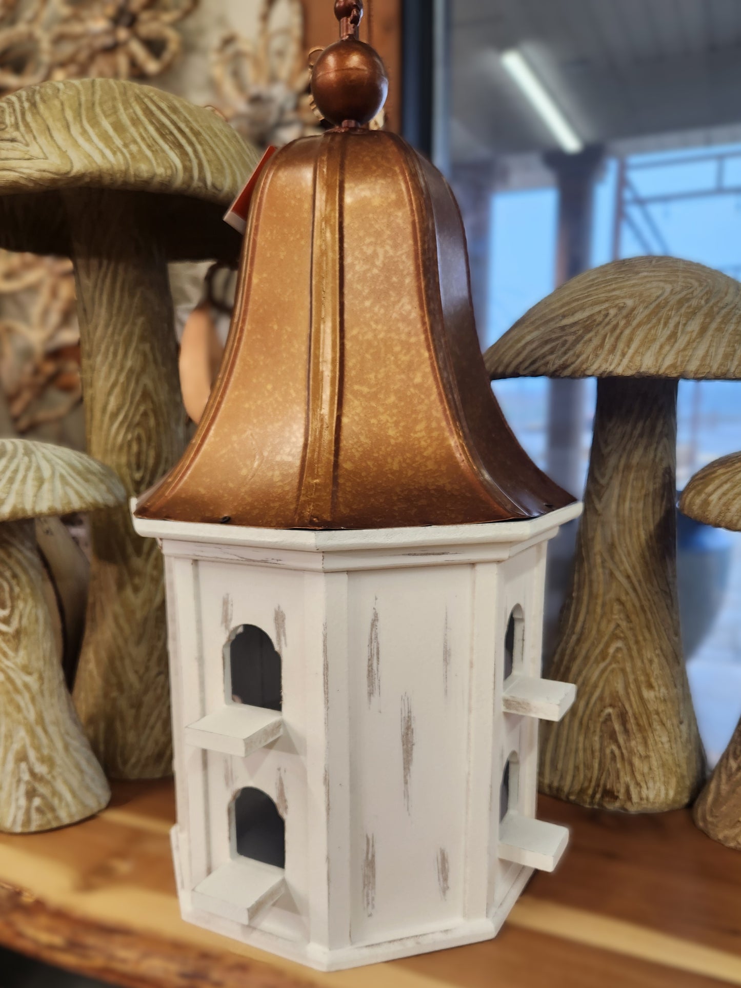 Decor Birdhouse, Copper / Wood Indoor (ADHG)