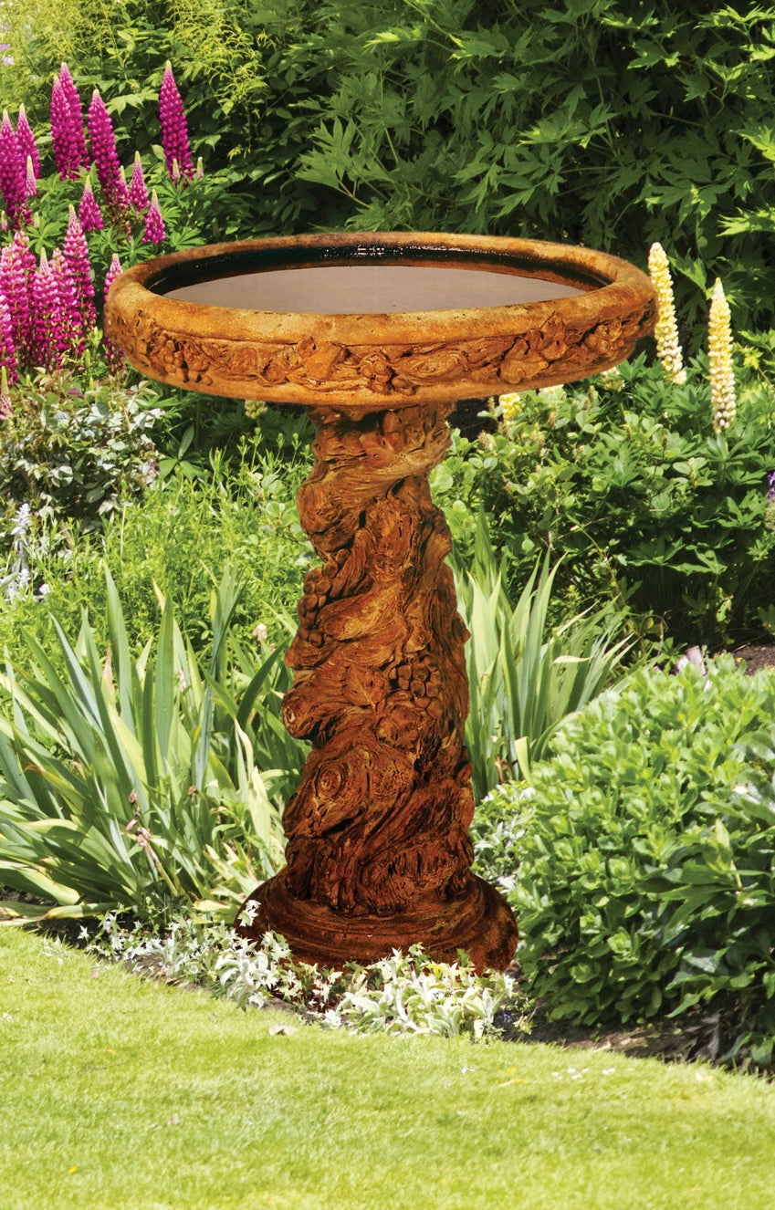 Birdbath, Concrete Large Grapevine 2-Piece (H-2295)