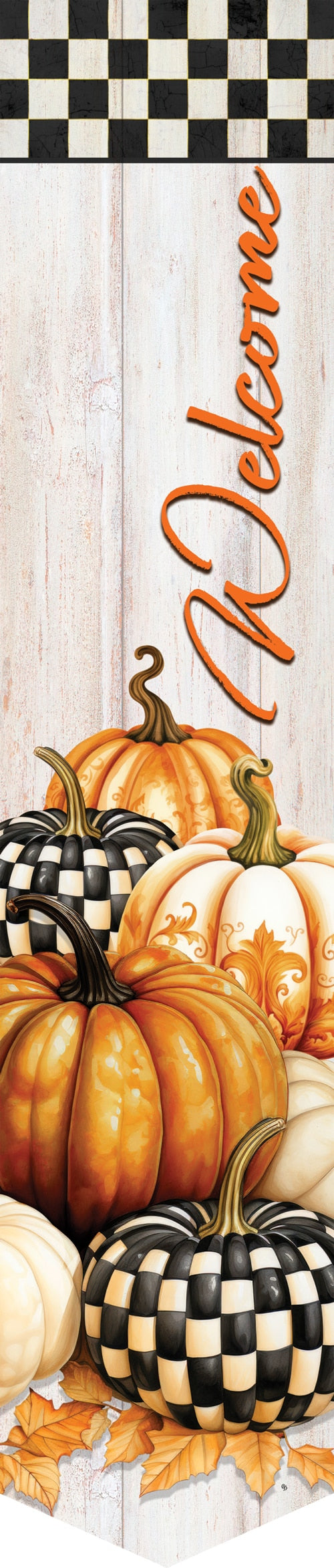 Flag, Door Checkered Pumpkin