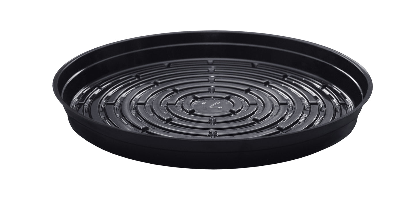 Saucer, Plastic Black Deep