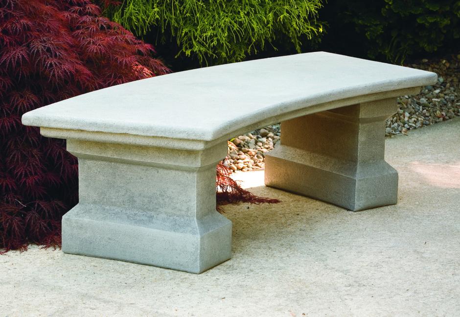 Bench, Classic Curved Concrete (Massarelli)