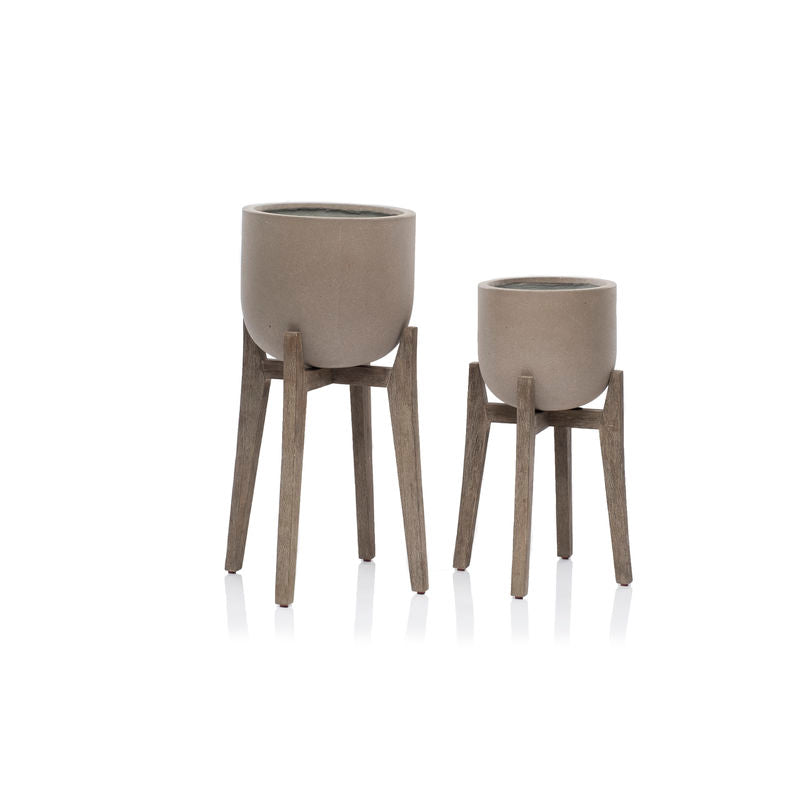 Planter, Fiberstone, Orpheus w/ Stand