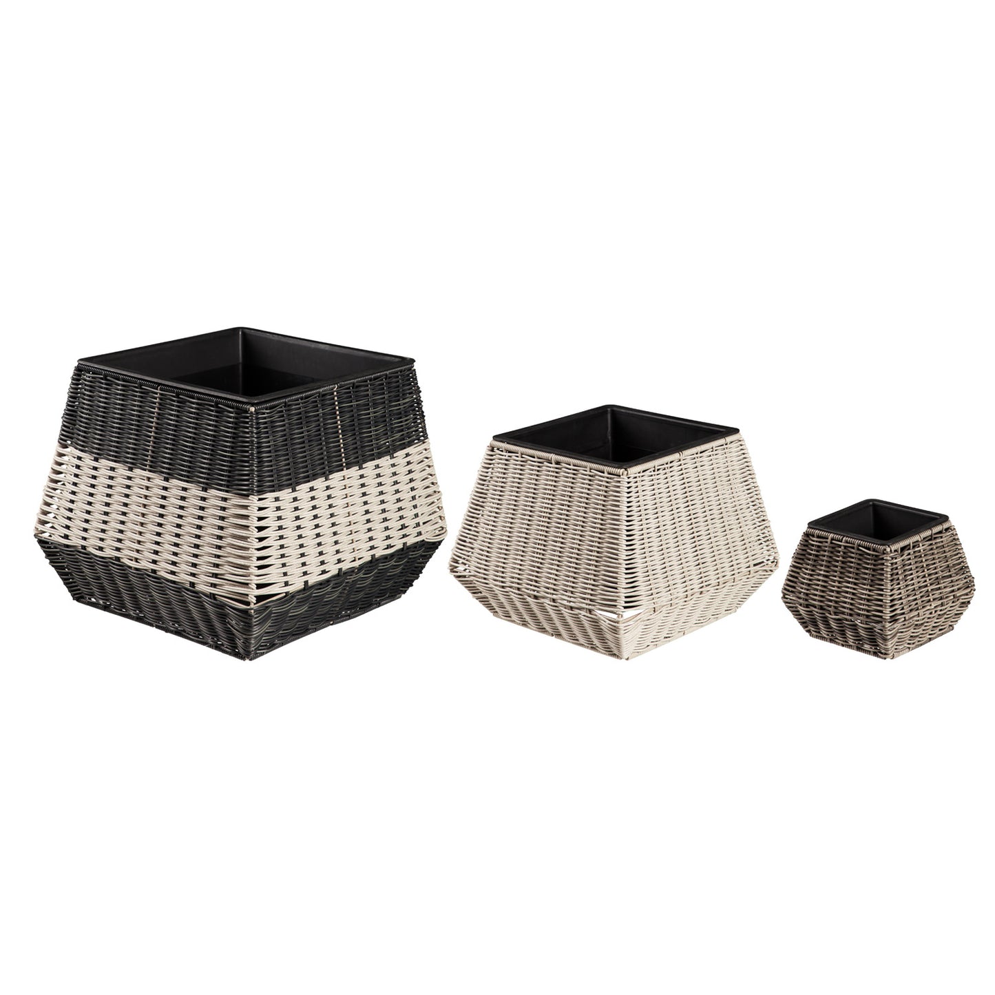 Pot Cover, PVC Wicker Basket Square