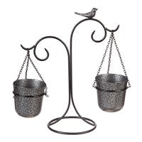 Planter, Metal, Tabletop 2 Pot