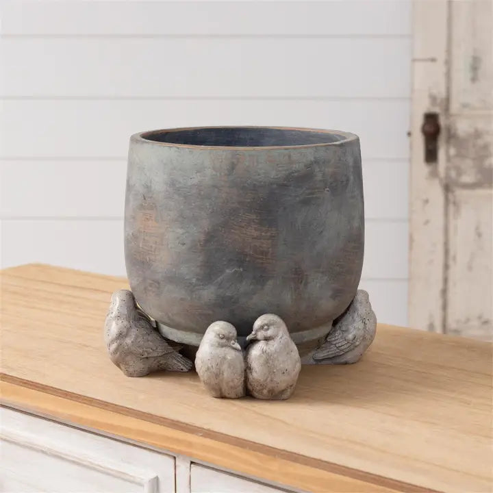 Plant Stand, Resin Pot Feet, Birds (ADHG)