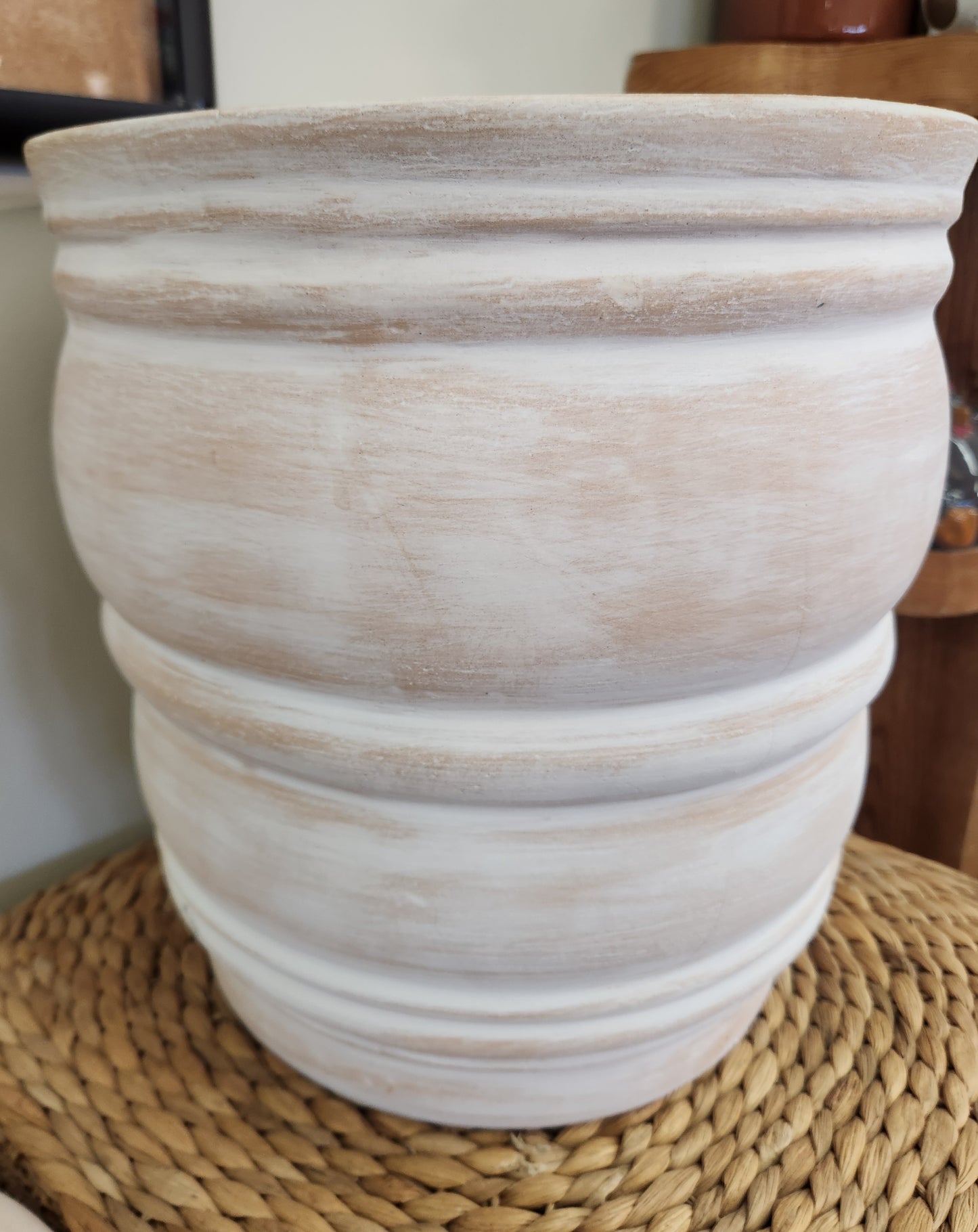 Planter, Earthenware Baja Barrel (Al-623-2015)