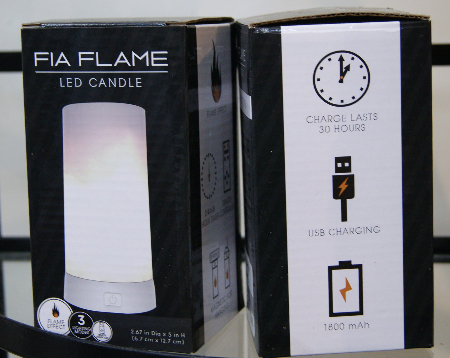 Candle, Artificial Flame w/ Timer