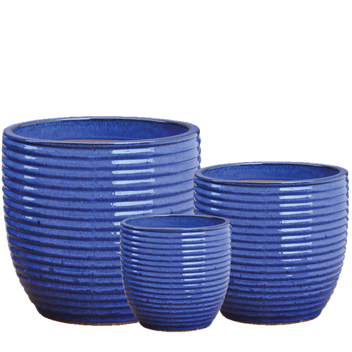 Planter, Glazed, Raelynn Pots (CW-LF 1093BL)