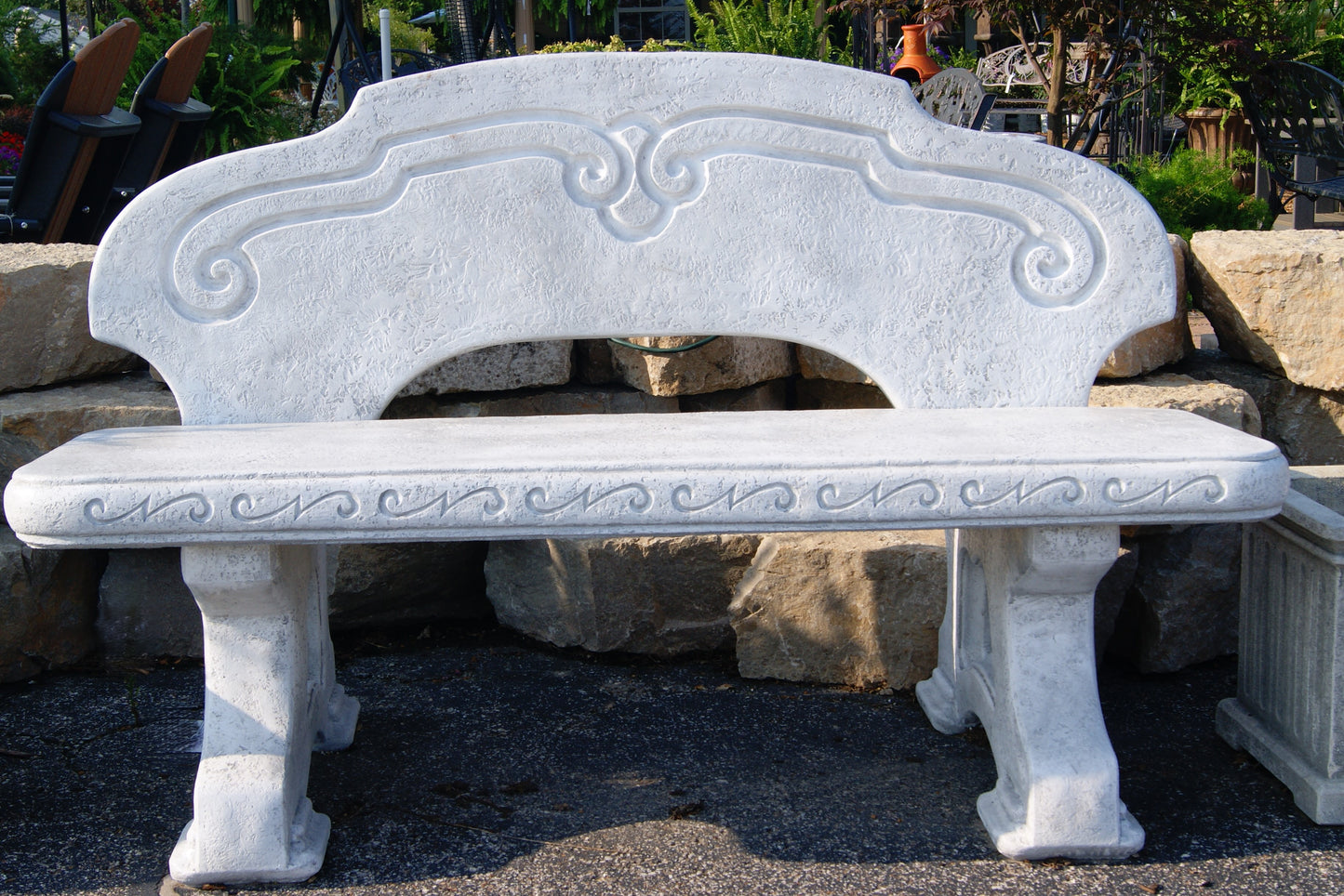 Bench, Concrete, Riolo Garden 4-Piece (H-2859)