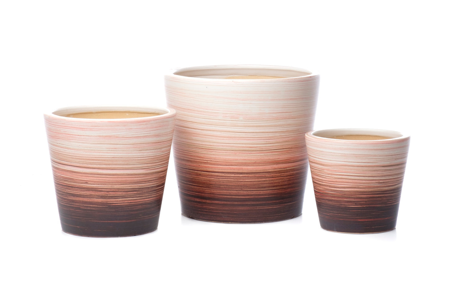 Planter, Glazed, Desert Stripe