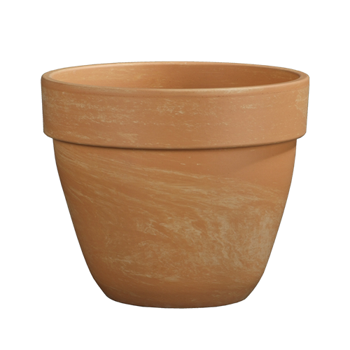 Planter, Terra Cotta, Levante Light Marble Clay
