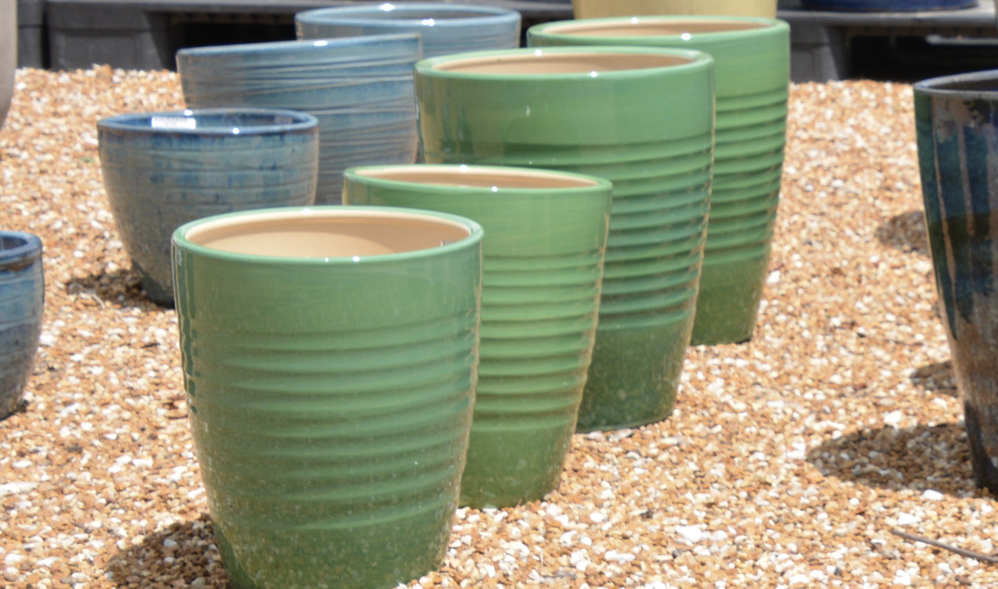 Planter, Glazed, Greenery