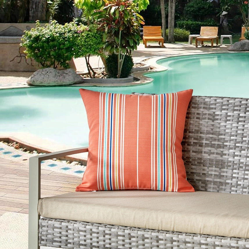 Pillow, Indoor/Outdoor Cottage Living French Stripe (HRSR)