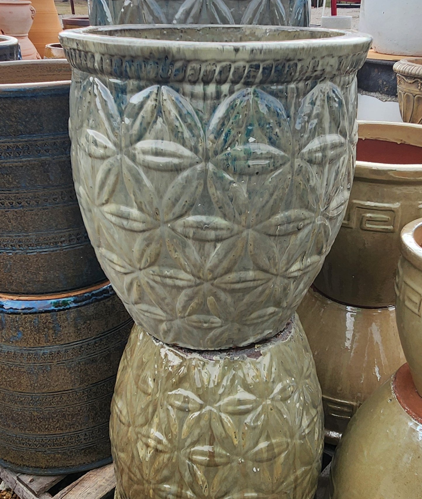 Planter, Glazed, Flora (JP-DG-4157S3-ACBK)
