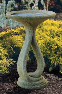 Birdbath, Concrete Ribbon 1-Piece (M-9728)
