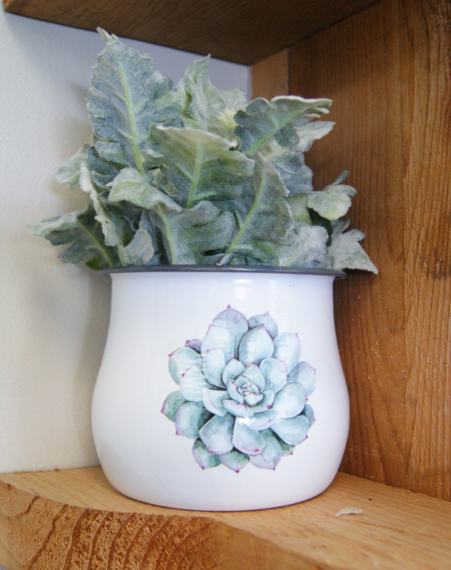 Planter, Metal, Mini Enamel