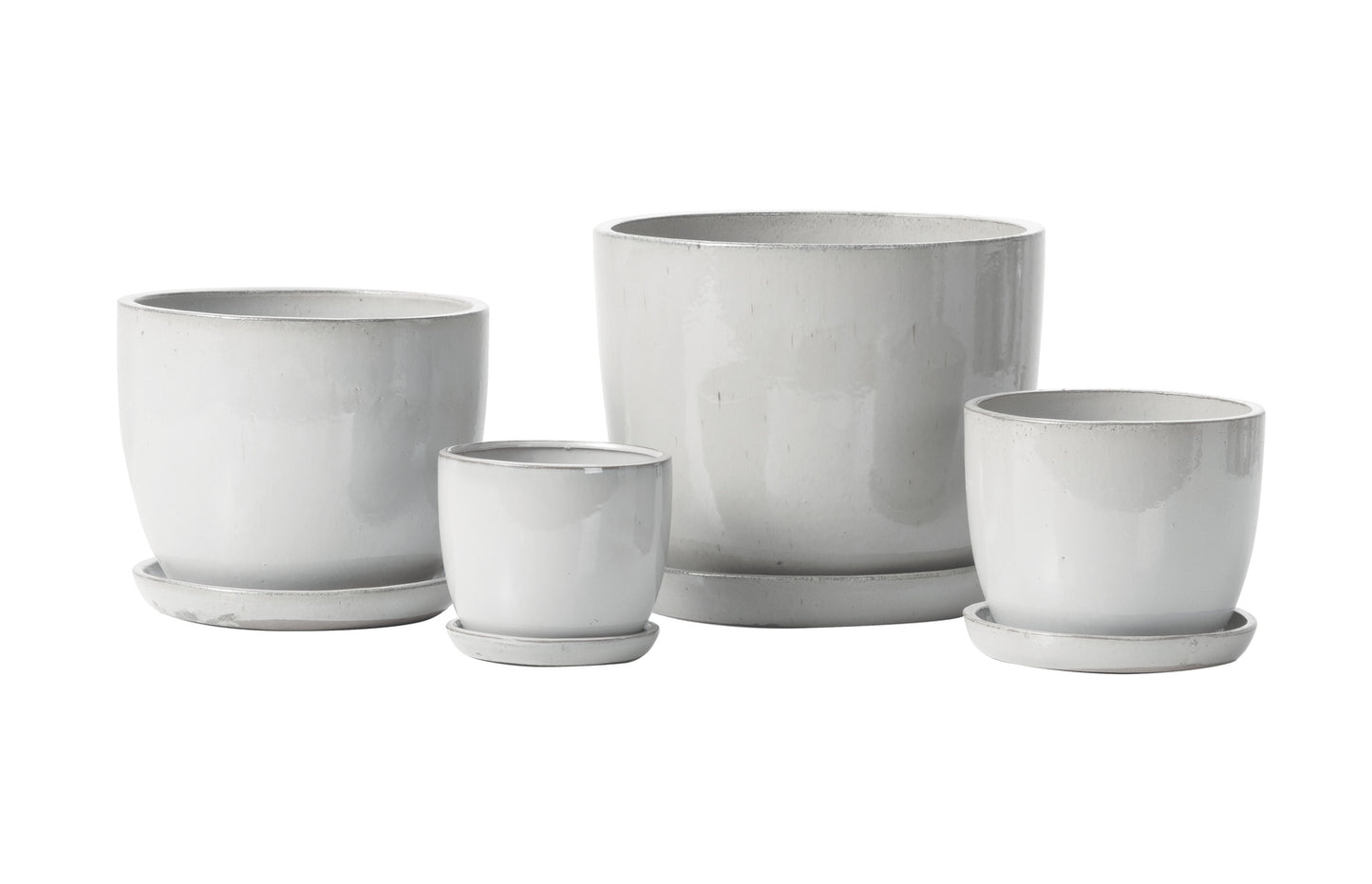 Planter, Glazed, Sasha White