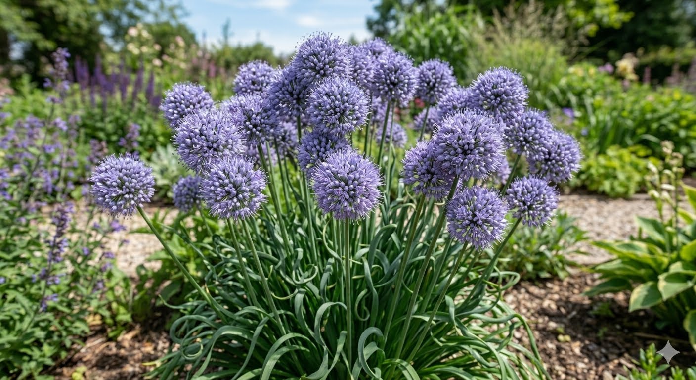 Onion, Ornamental / German Garlic 'Blue Eddy' (Allium)