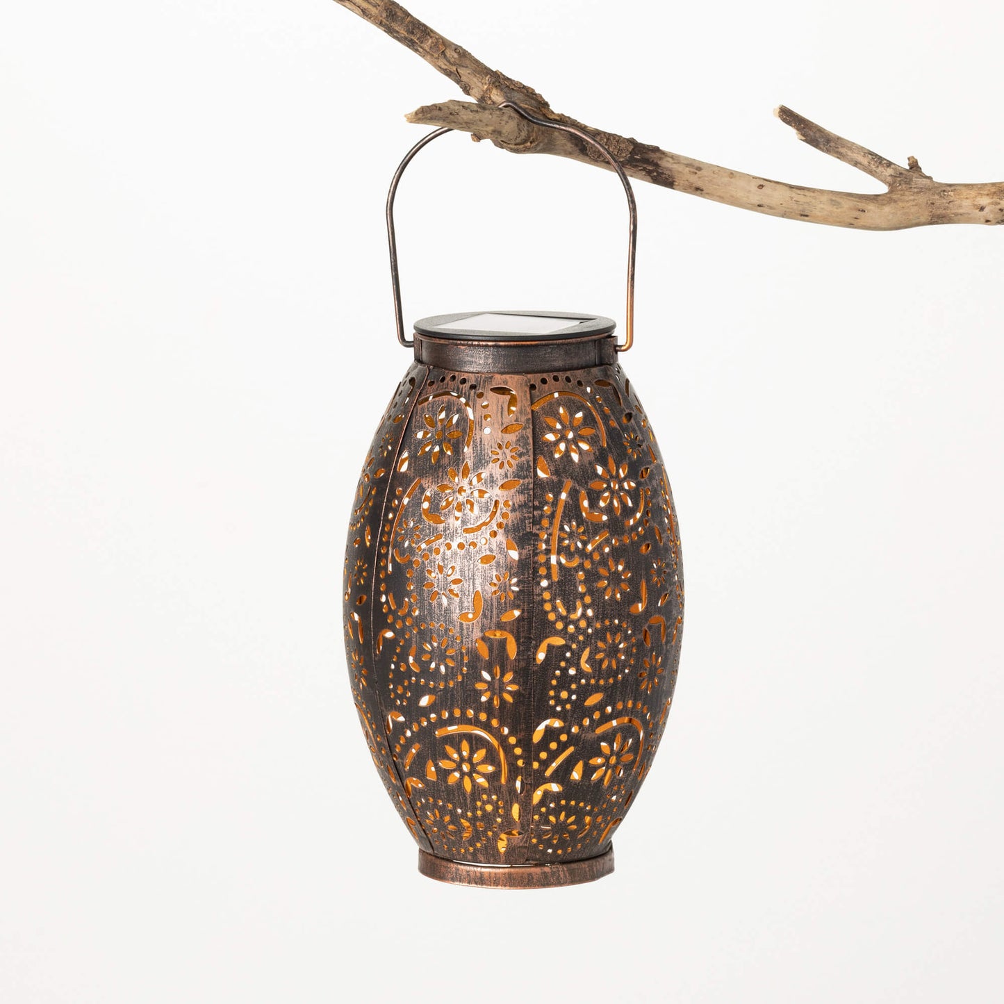 Lantern, Solar Metal Copper Finish