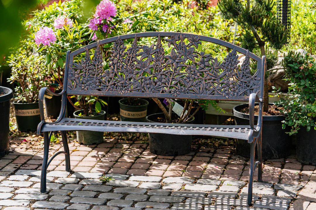 Bench, Cast Iron, Painted Sky