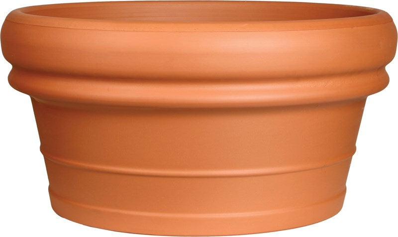 Planter, Terra Cotta, Roll Rim Low Clay