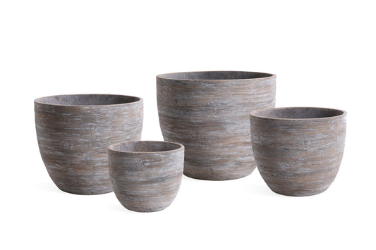 Planter- Fiber Cement, Washed Taupe