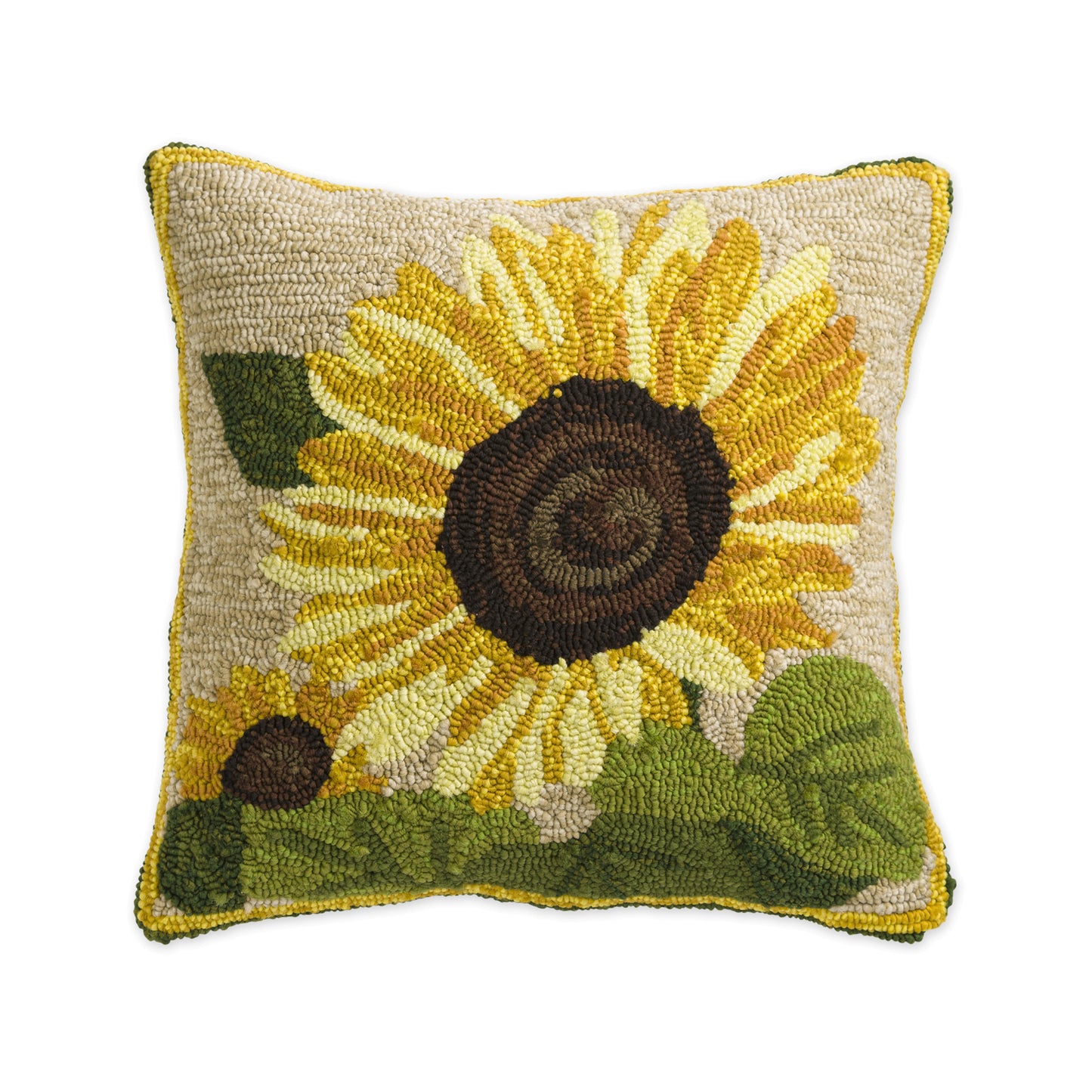 Pillow- Hooked, Sun Garden