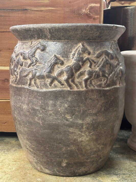 Planter, Concrete, Wild Horses Urn (Al-603-1502)