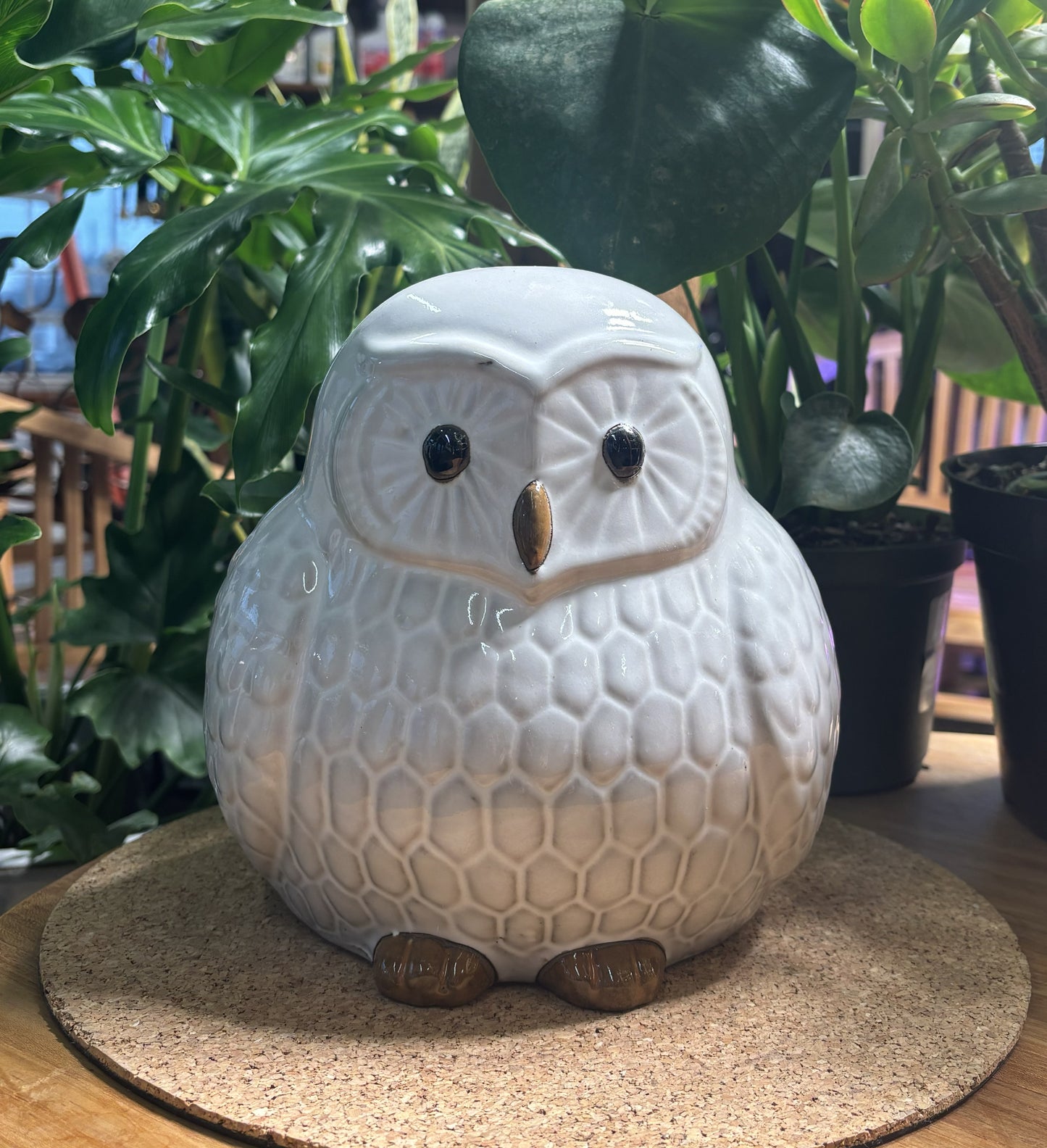 Statuary, Owl, Glazed