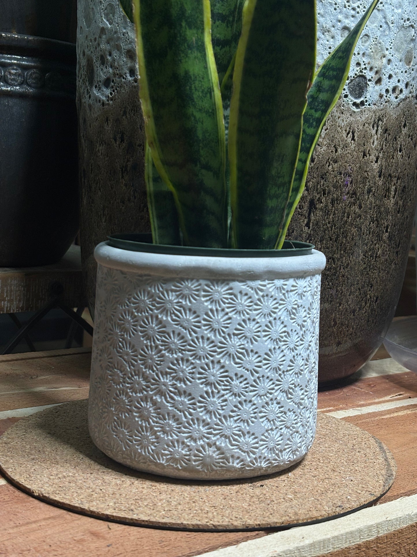 Planter, Earthenware, Tall Flower Power (JP-LCP-887c)