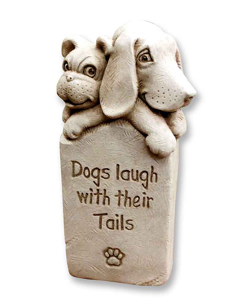 Sculpture- Dogs Laugh w/ Tails