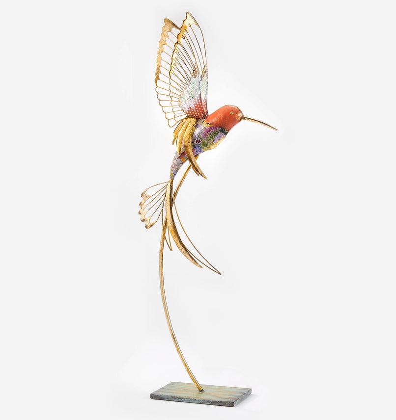 Sitter, Metal Bird Table Decor