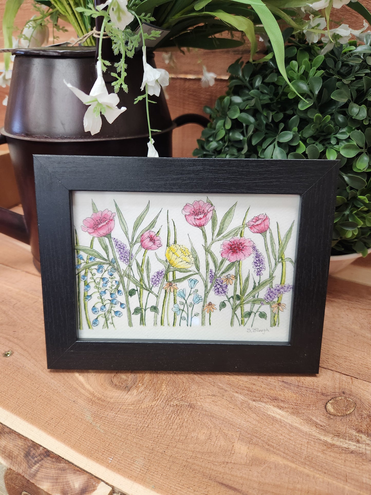 Artist, Hand Painted Original Watercolors Framed
