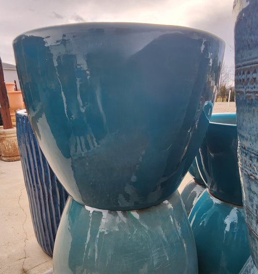 Planter, Glazed, Maya Low Egg (Al-623-2041)