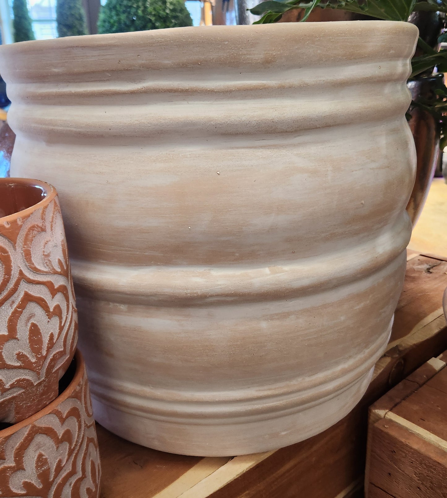 Planter, Earthenware, Baja Barrel (Al-623-2015)