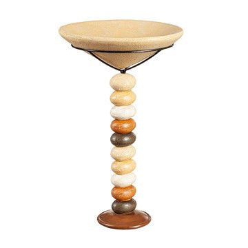 Birdbath- Stone Pillar