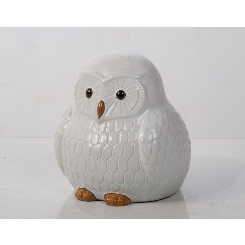 Statuary, Owl, Glazed