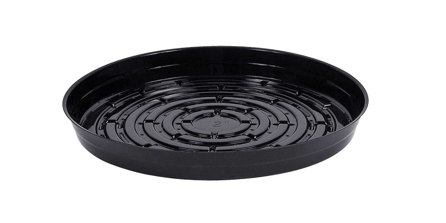 Saucer, Plastic Black Deep