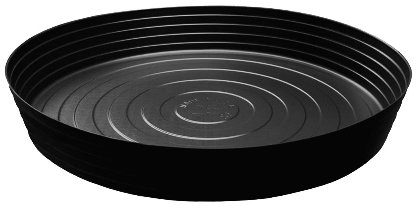 Saucer, Plastic Black Deep