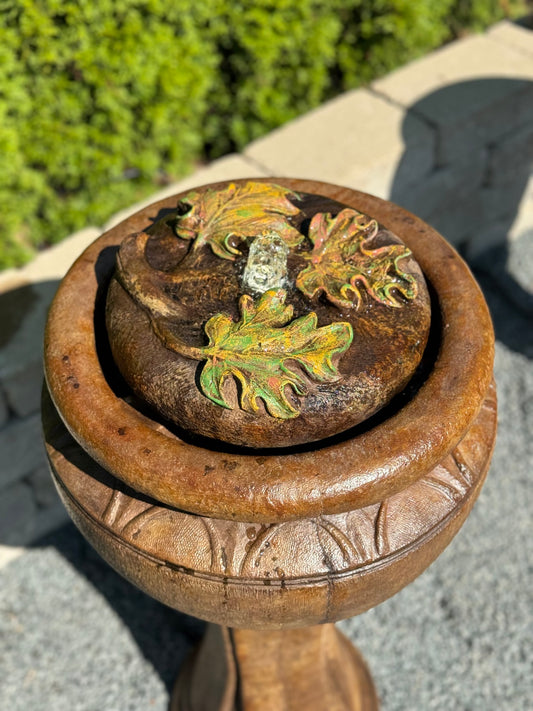 Fountain- Maple Leaf Bubbler Tall