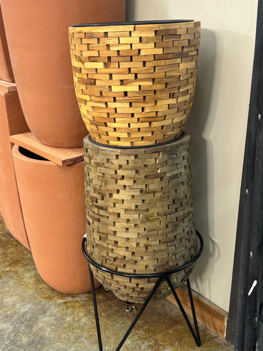 Planter, Wood, Acacia Woods