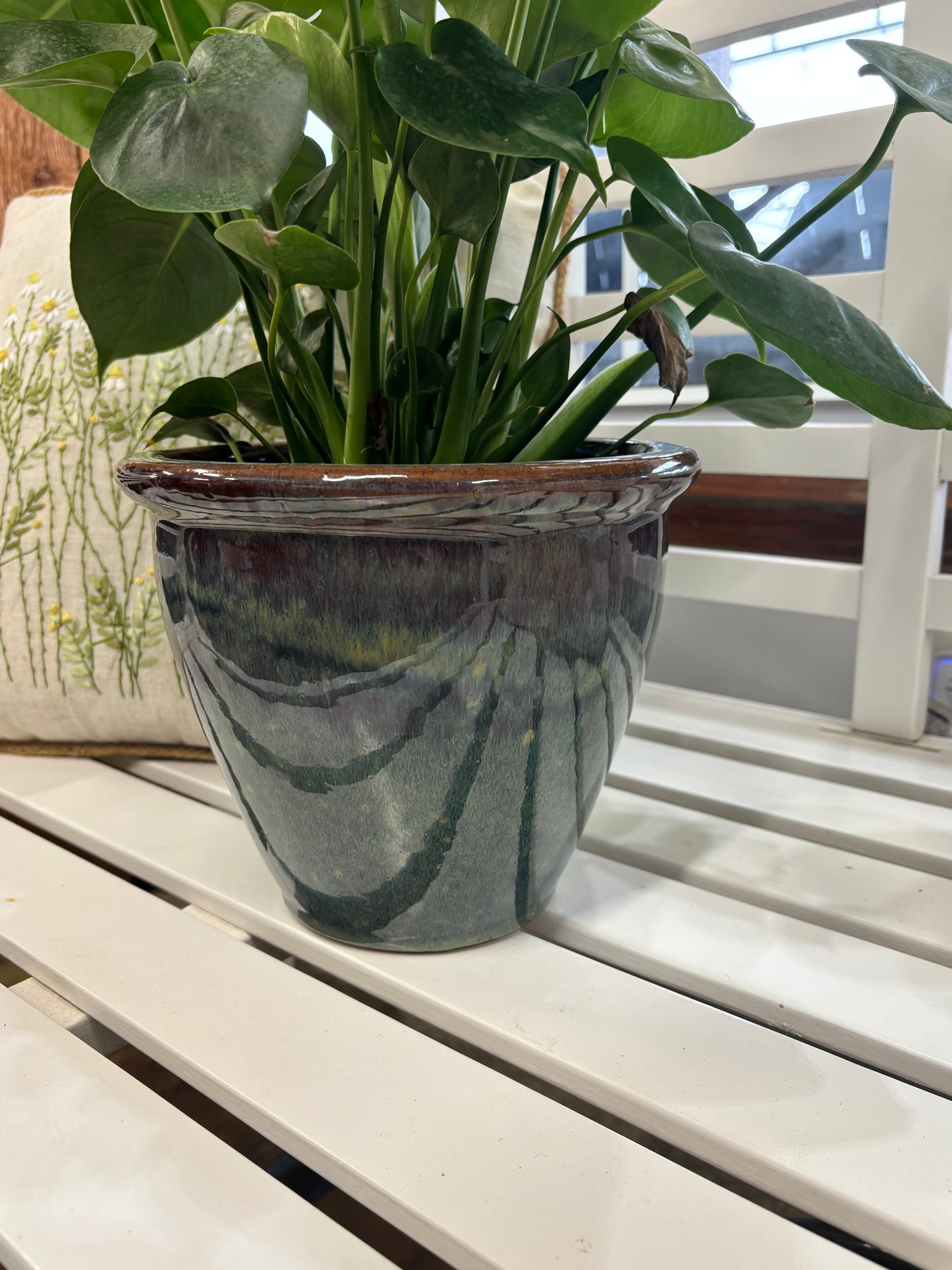 Planter, Glazed, Classic Rim
