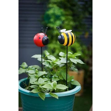 Stake, Garden- Bee and Ladybug