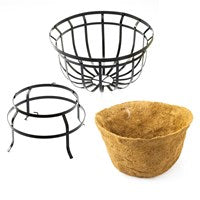 Planter, Metal, Footed w/ Coco Liner