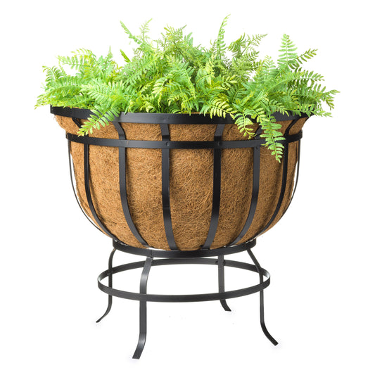 Planter, Metal, Footed w/ Coco Liner